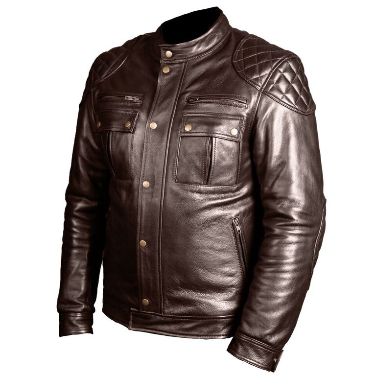 Mirage Motorcycle Leather Jacket Brown - six-gear