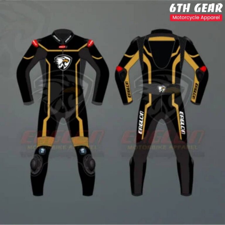 Copper Black Motorcycle Race Suit