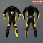 Goldo Black Leather Race Suit