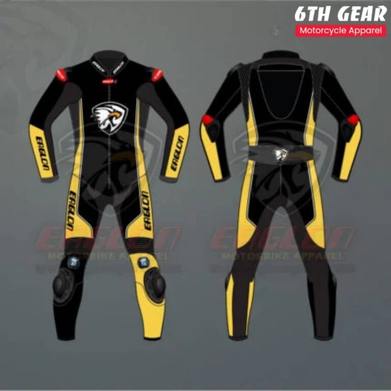Goldo Black Leather Race Suit