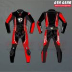 Grej Leather Race Suit