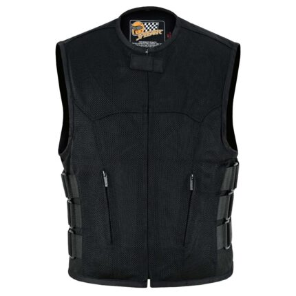 Club Motorcycle Mesh Vest Black