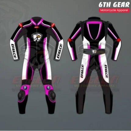 Purple Lady Motorcycle Race Suit