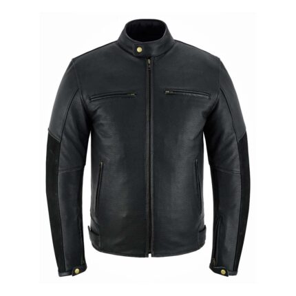 Delta Motorcycle Leather Jacket Black