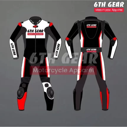 Black and White Cyclo Motorcycle Race Suit