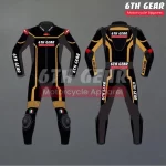 Copper Black Motorcycle Race Suit