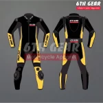 Goldo Black Leather Race Suit