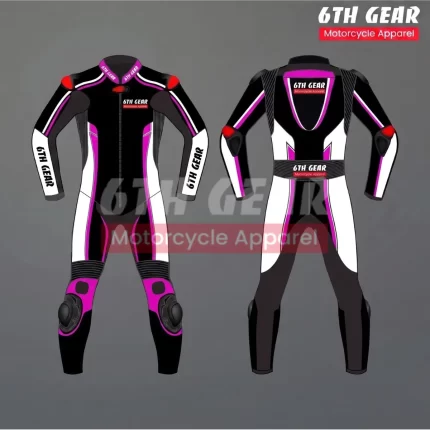 Purple Lady Motorcycle Race Suit