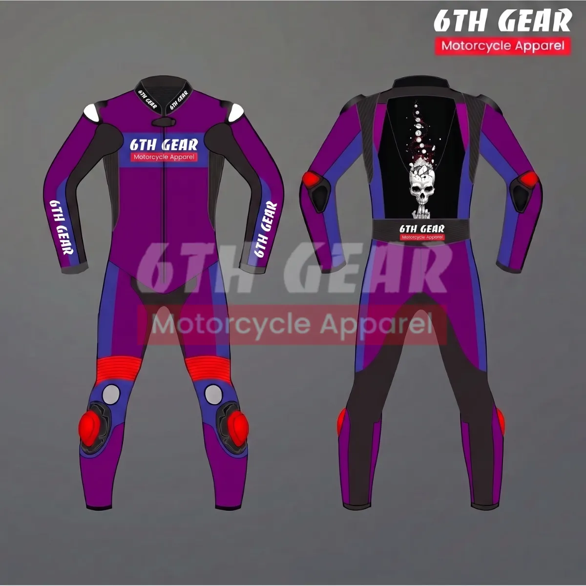 Purple and Blue Race Suit Purple and Blue Race Suit - Image 1