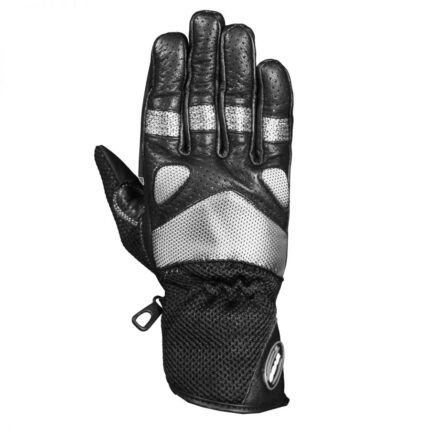 Timex Motorcycle Gloves Black Leather & Mesh