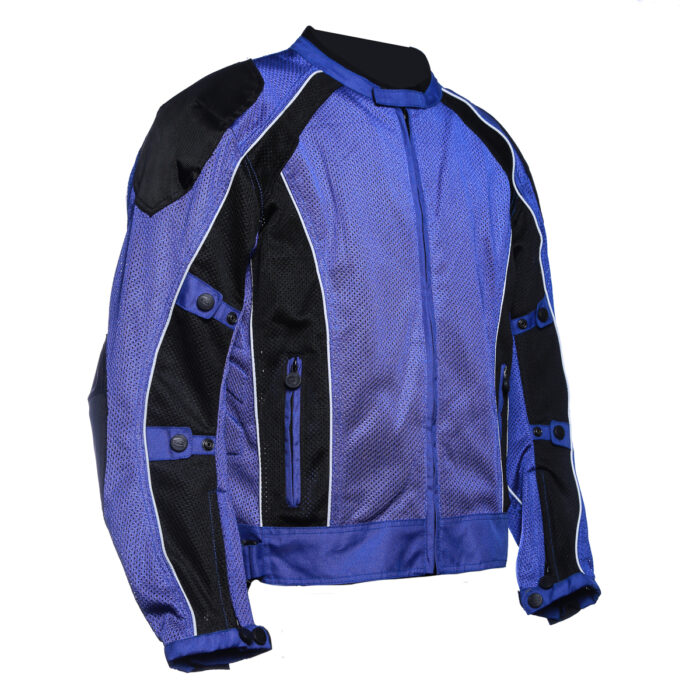 Blue Summer Joy Motorcycle Mesh Jacket - Image 3