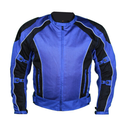 Blue Summer Joy Motorcycle Mesh Jacket
