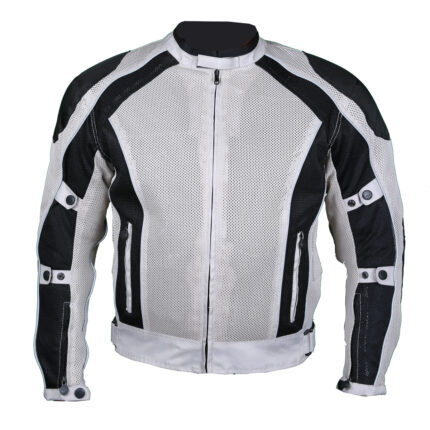 Silver Summer Joy Mesh Motorcycle Jacket
