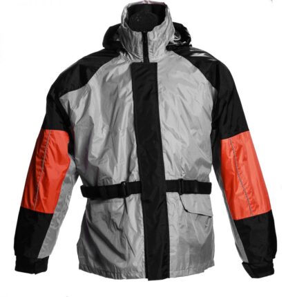 Motorcycle Rain Jacket Silver