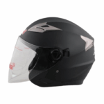 DOT Black Open Face Motorcycle Helmet with Dual Visor Shield