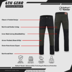 Iron Stone Black Motorcycle Denim Jeans - Image 2