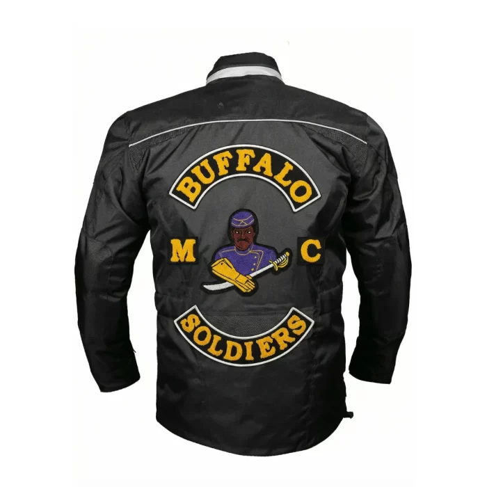Buffalo Soldier Chase Motorcycle Jacket Black - Image 2