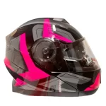 Pink and Black Modular Flip-Flop Helmet