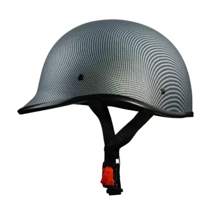 Carbon fibre Grey- Polo Style Helmet (Dull Carbon) Quick Release | Classic