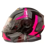 Pink and Black Modular Flip-Flop Helmet - Image 4