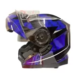 Blue and Black Modular Flip-flop Helmet