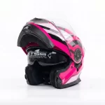 Full face 160  Modular Pink flip-up Helmet - Image 3