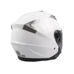 Premium 3/4 Open Face Motorcycle Helmet with Clear Visor – Gloss White - Image 4
