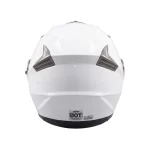 Premium 3/4 Open Face Motorcycle Helmet with Clear Visor – Gloss White - Image 2