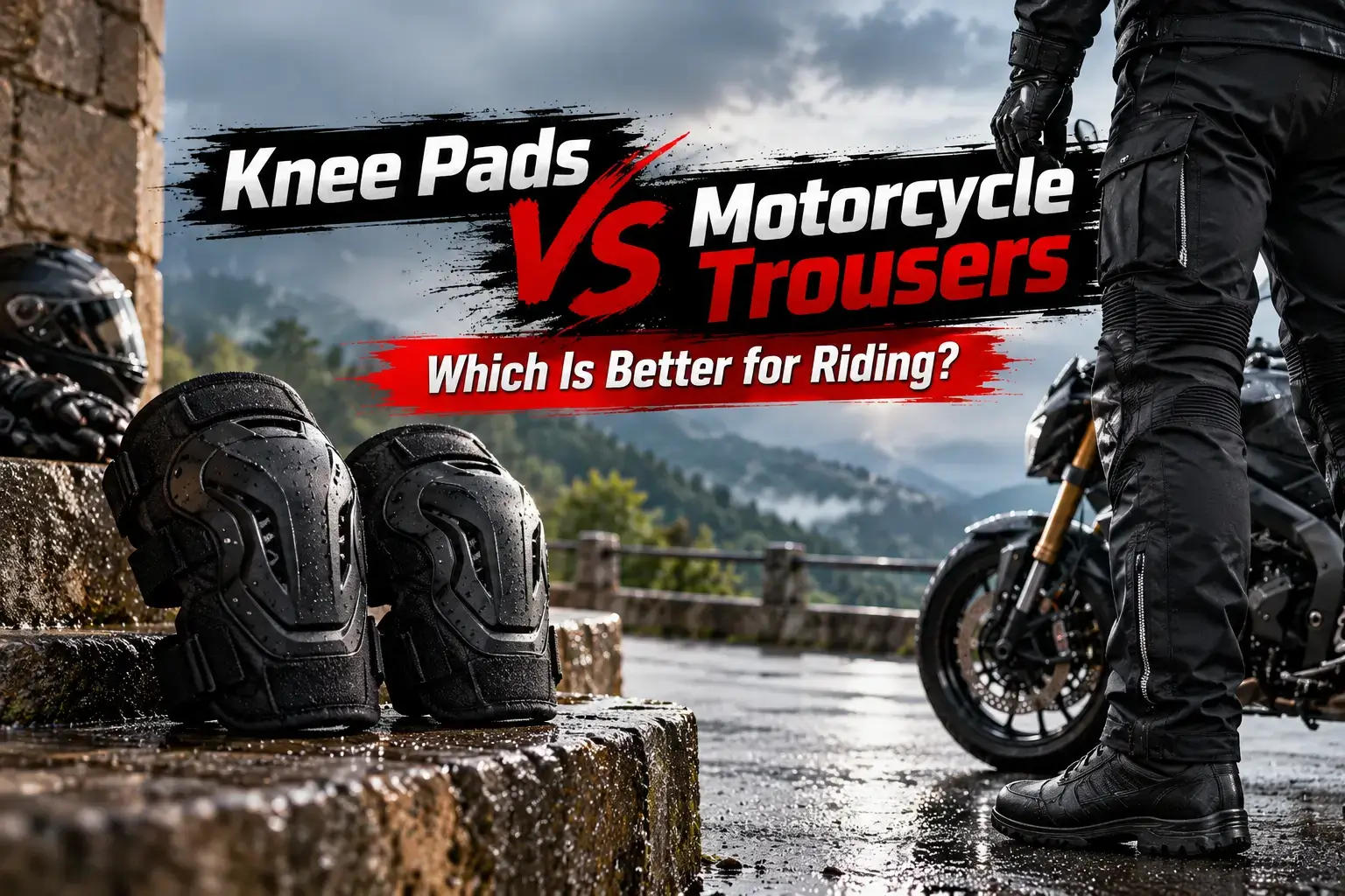 Knee Pads vs Motorcycle Trousers